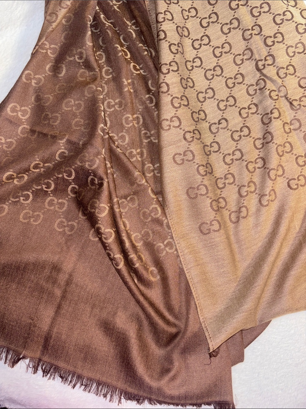 Brand New ! Long Scaf BrownTan GG Motif - Picture 4 of 4